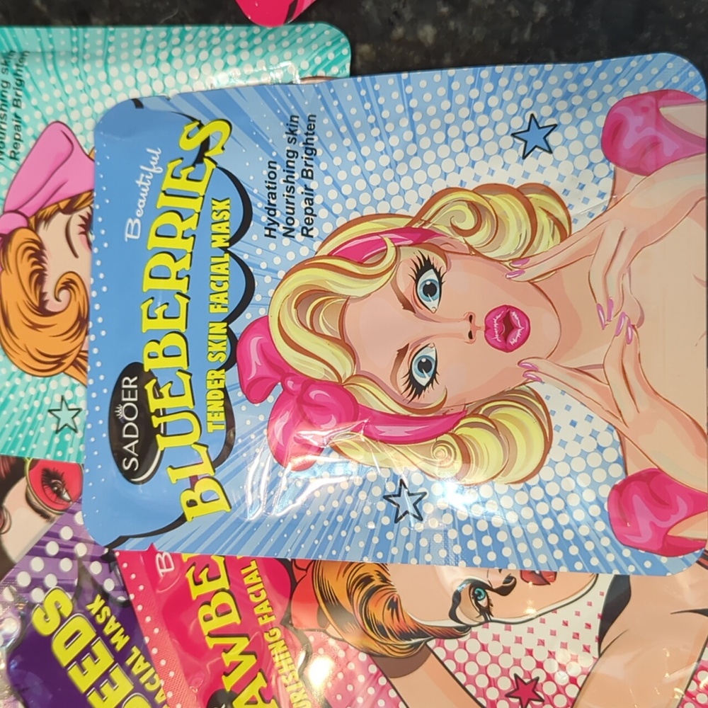 NWT 🌊🌴🌞SADOER🌞🌴🌊 Beauty Facial Masks 💕PIN-UP COLLECTION 😍 Bundle of 5💕 - Picture 3 of 11